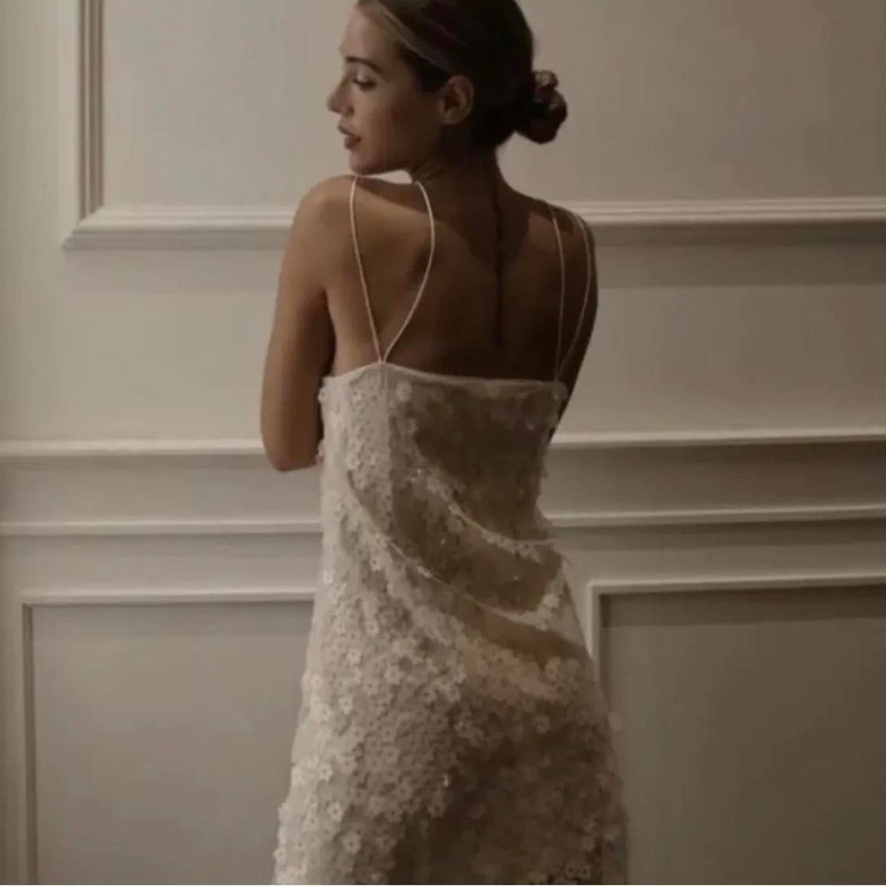 Zara Cream Sequin Mini Dress - Picture 4 of 6